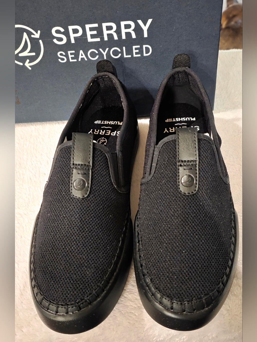 Sperry Black Knit Slip-On Loafer - Picture 2 of 8
